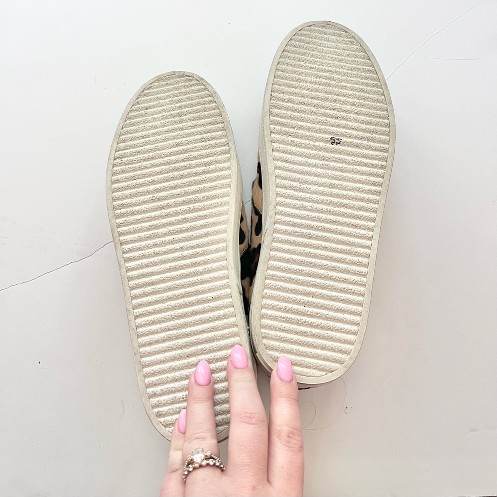 Gabriella Michel Pony Hair Leopard Print Slip On Sneakers Sz 39 - Picture 3 of 5